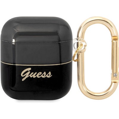 Guess Translucent Silicone Case Black Apple AirPods (Apple AirPods / Apple AirPods 2)